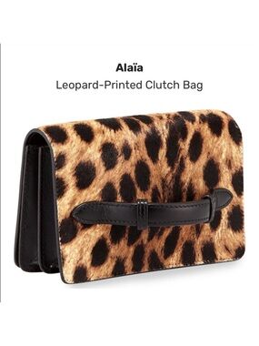NWT Alaïa Leopard-Printed Clutch Bag